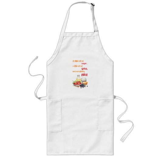 Tablier Long Création de gâteau sucré (Devant)