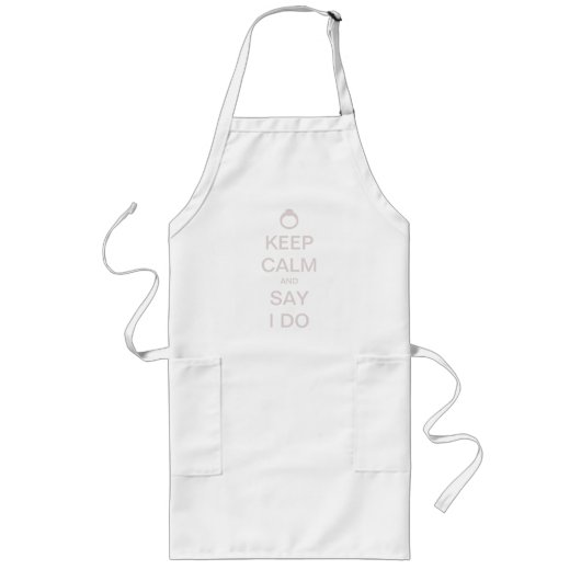 Tablier Long Création de mariage personnalisable Keep Calm (Devant)