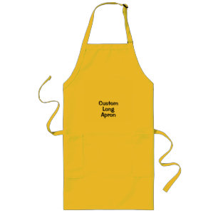 Tablier Long Créez Votre 30" x 24" Jaune Personnalisé