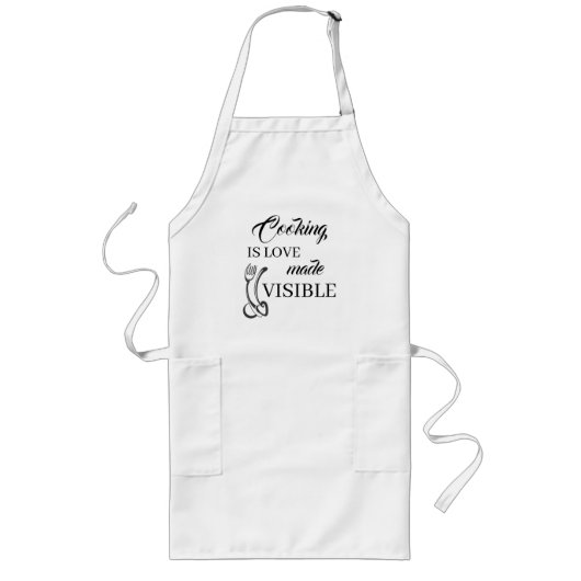 Tablier Long Cuisine est l'amour rendu visible Apron (Devant)