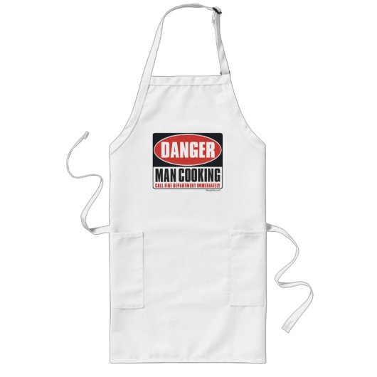 Tablier Long Cuisson d'homme de danger (Devant)