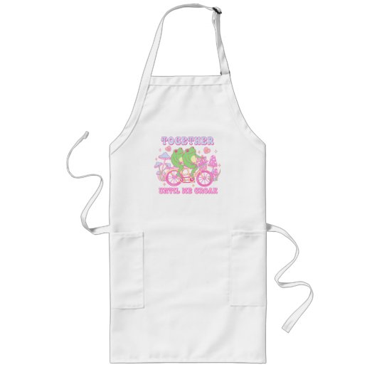 Tablier Long Cute Grenouille Couple - Ensemble Jusqu'À Ce Que N (Devant)