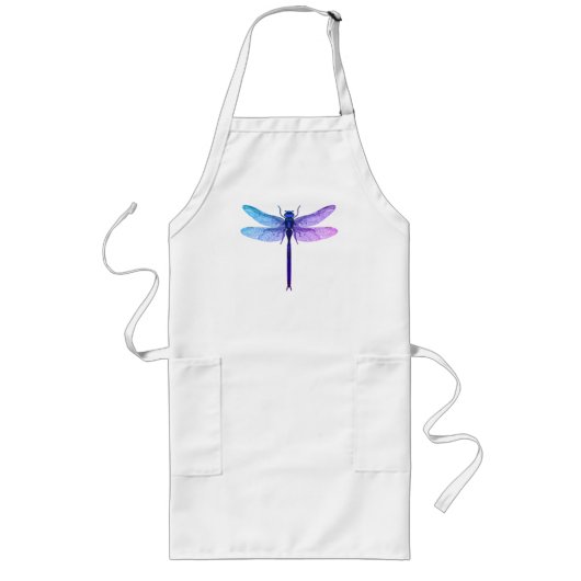 Tablier Long Cute libellule arc-en-ciel (Devant)