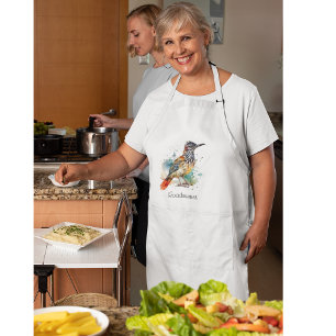 Tablier Long Desert Spirit, Roadrunner en Aquarelle, coutume