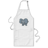 Tablier Long Dessin animé éléphant gris (Devant)