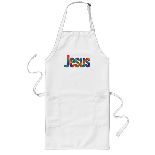 Tablier Long dessin géométrique "Jésus" (Devant)
