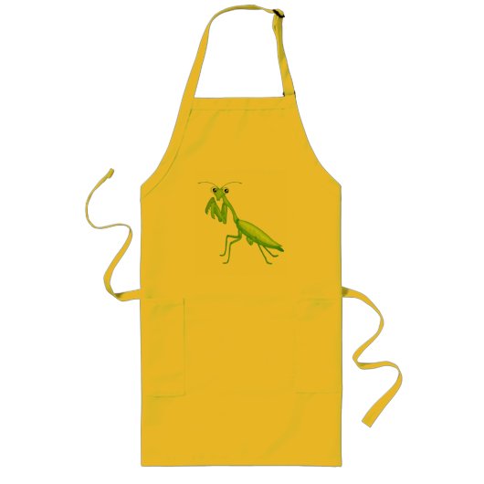 Tablier Long Dessin vert prier Mantis Apron (Devant)