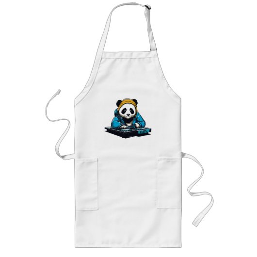 Tablier Long DJ Kawaii Panda (Devant)