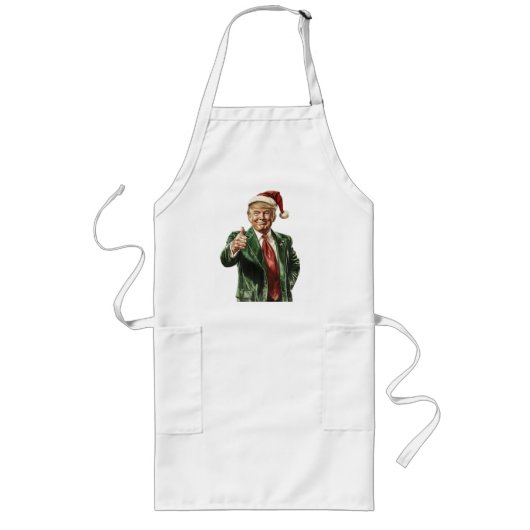 Tablier Long Donald Trump Funny Christmas Cooking Apron (Devant)