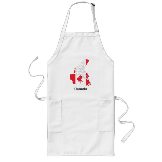 Tablier Long Drapeau de la fierté canadienne à l'intérieur de l (Devant)