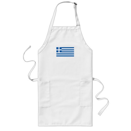 Tablier Long Drapeau de la Grèce (Devant)