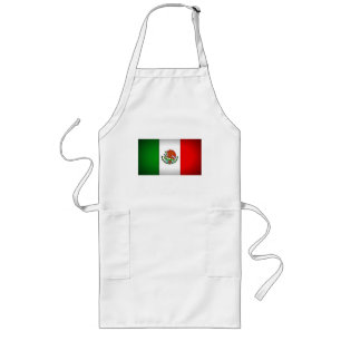 Tablier Long Drapeau mexicain stylisé