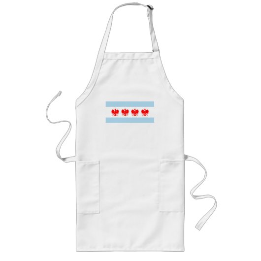 Tablier Long Drapeau polonais de Chicago (Devant)