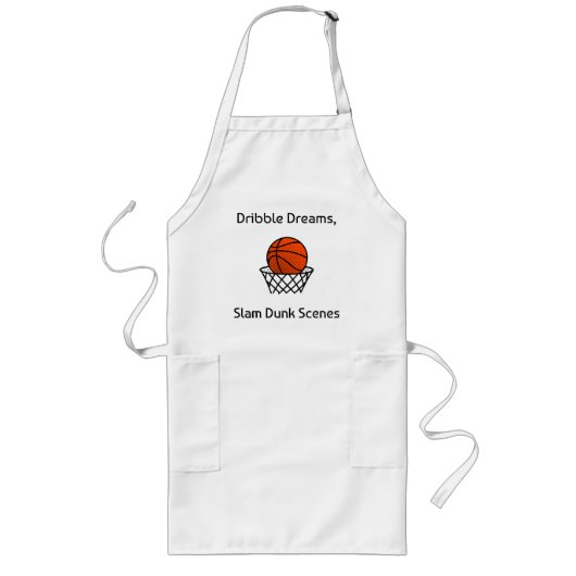 Tablier Long Dribble Dreams, Scènes de Slam Dunk Basketball (Devant)