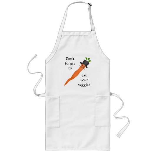 Tablier Long Drôle carotte (Devant)