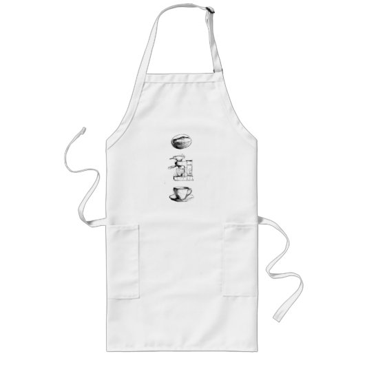 Tablier Long Ensemble Lover Café (Devant)
