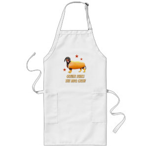 Tablier Long Équipage de BBQ de teckel personnalisé Drôle de ch