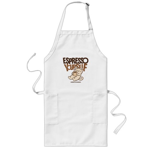 Tablier Long Faites une pause Espresso Mignon Chat Café – Caféi (Devant)