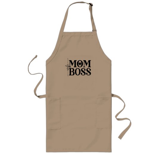 Tablier Long Femme Maman Boss Funny Fête des Mères (Devant)
