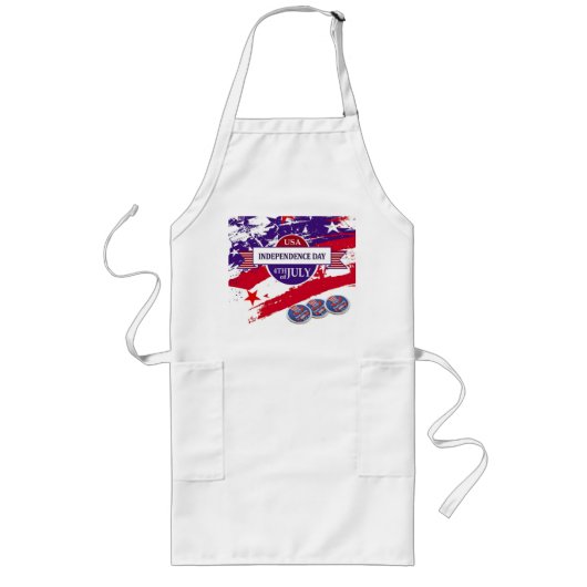 Tablier Long Fête du 4 juillet Cuisine Apron (Devant)