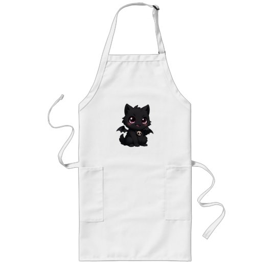 Tablier Long - "Feu de Chat Chauve-Souris" (Devant)