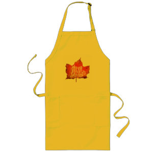 Tablier Long FEUILLES DE CHUTE DE bon thanksgiving FEUILLES D'A