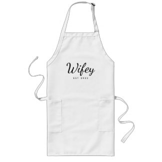 Tablier Long Fiançailles de Fête des mariées Wifey cadeau