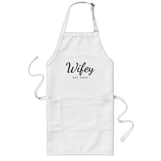 Tablier Long Fiançailles de Fête des mariées Wifey cadeau (Devant)