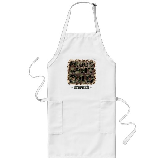 Tablier Long Fier papa de l'armée - Bold Camouflage (Devant)