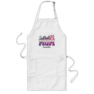 Tablier Long Fier Softball Maman Vie