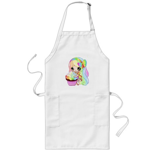 Tablier Long Fille arc-en-ciel (Devant)