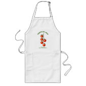 Tablier Long Fille de la Tomate Humeur Esthétique Aquarelle (Devant)