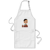 Tablier Long Fille de voyage avec valises vacances aventure (Devant)