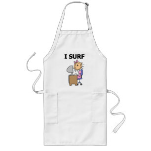 Tablier Long Fille je surfe sur le Web Tshirts et Cadeaux