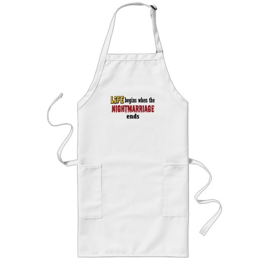 Tablier Long Fin du mariage nocturne (Devant)