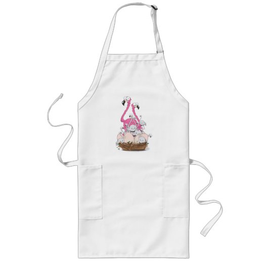 Tablier Long Flamant rose (Devant)