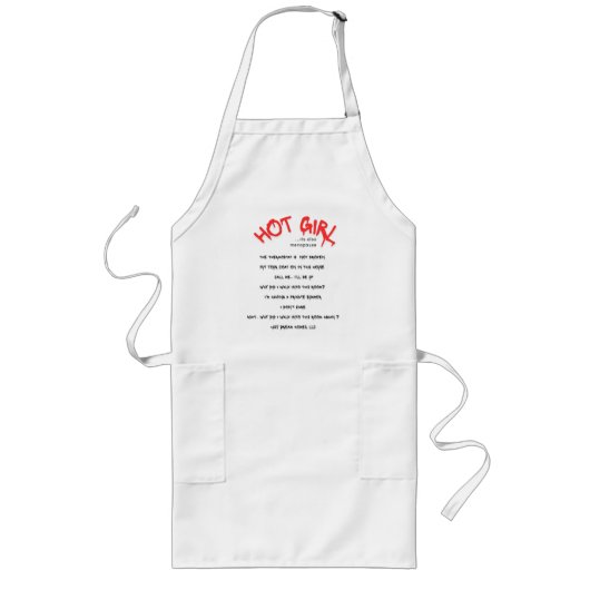 TABLIER LONG FLASHES CHAUDES & SASS : LE MENOPAUSE TEL QUI L'OB (Devant)