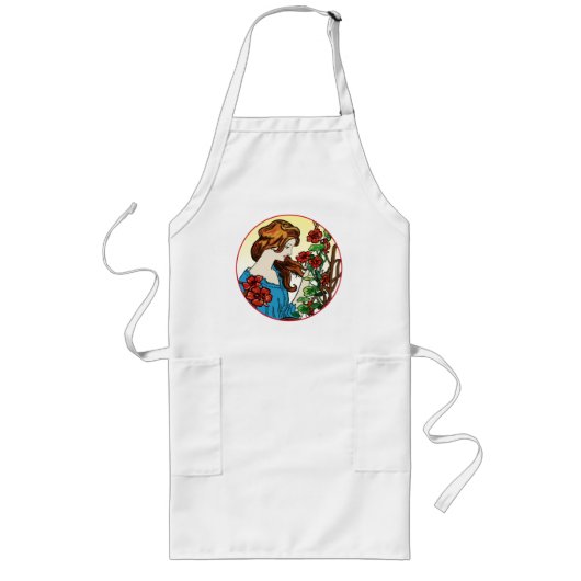 Tablier Long Fleur Maid (Devant)