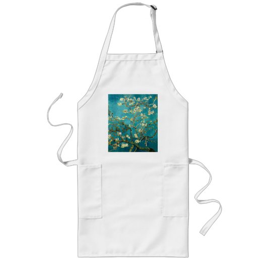 Tablier Long Fleurs d'amandier de Van Gogh Impressionnisme clas (Devant)