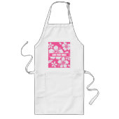 Tablier Long Fleurs de plage rose tropicale (Devant)