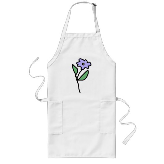 Tablier Long fleurs . jardin (Devant)