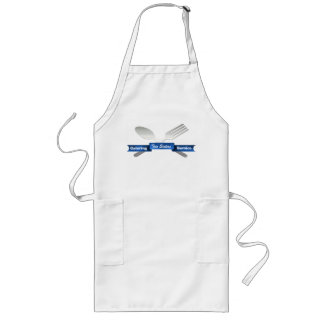 Tablier Long Fourche & cuillère & bannière Cuisine personnalisé