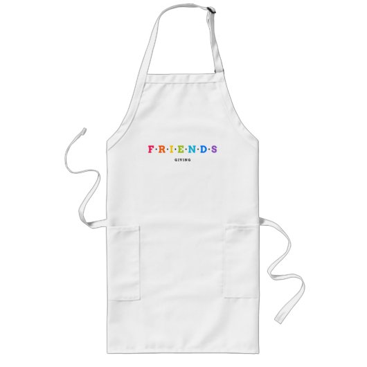 Tablier Long Friendsgiving Apron - Parfait pour Thanksgiving ! (Devant)