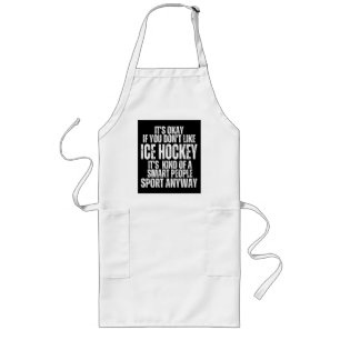 TABLIER LONG FUNNY ICE HOCKEY SAYINGS GIFT