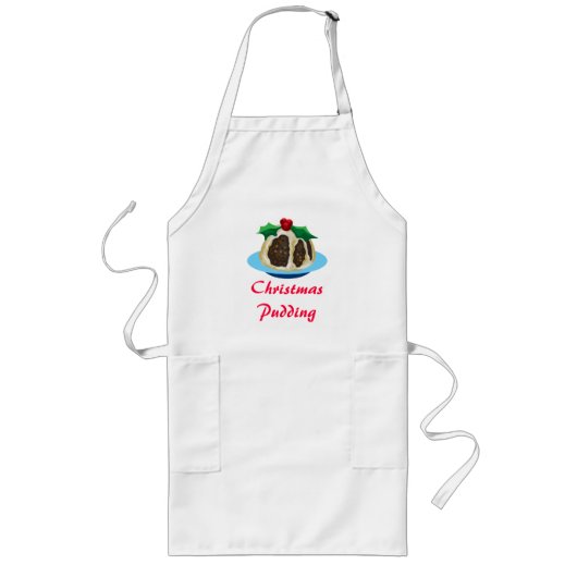 Tablier Long Garde de la place pour le pudding de Noël (Devant)