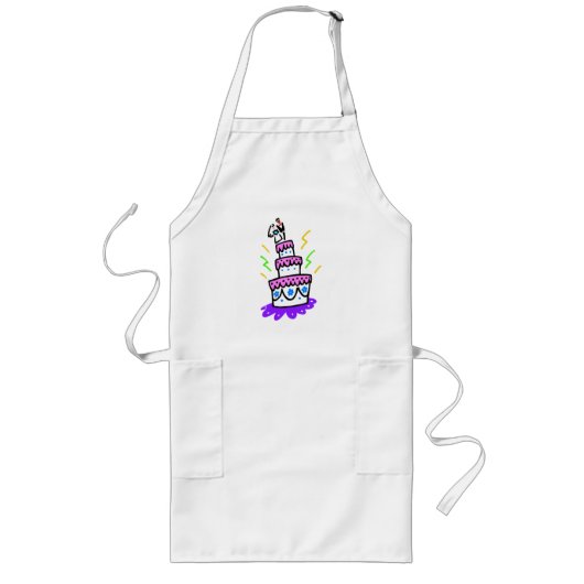 Tablier Long Gâteau Mariage Abstrait (Devant)