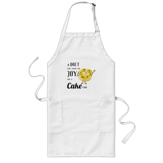 Tablier Long Gayette de gâteau amusante (Devant)