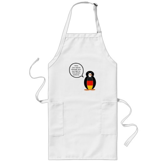 Tablier Long German Flag Talking Mr Penguin (Devant)