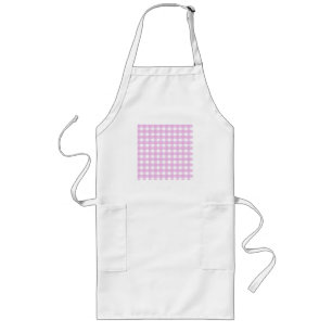 Tablier Long Gingham rose pâle