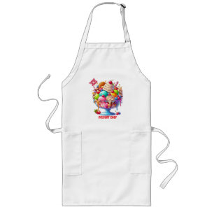 Tablier Long Glace Colorée Sundae – Illustrations de Mignon Des